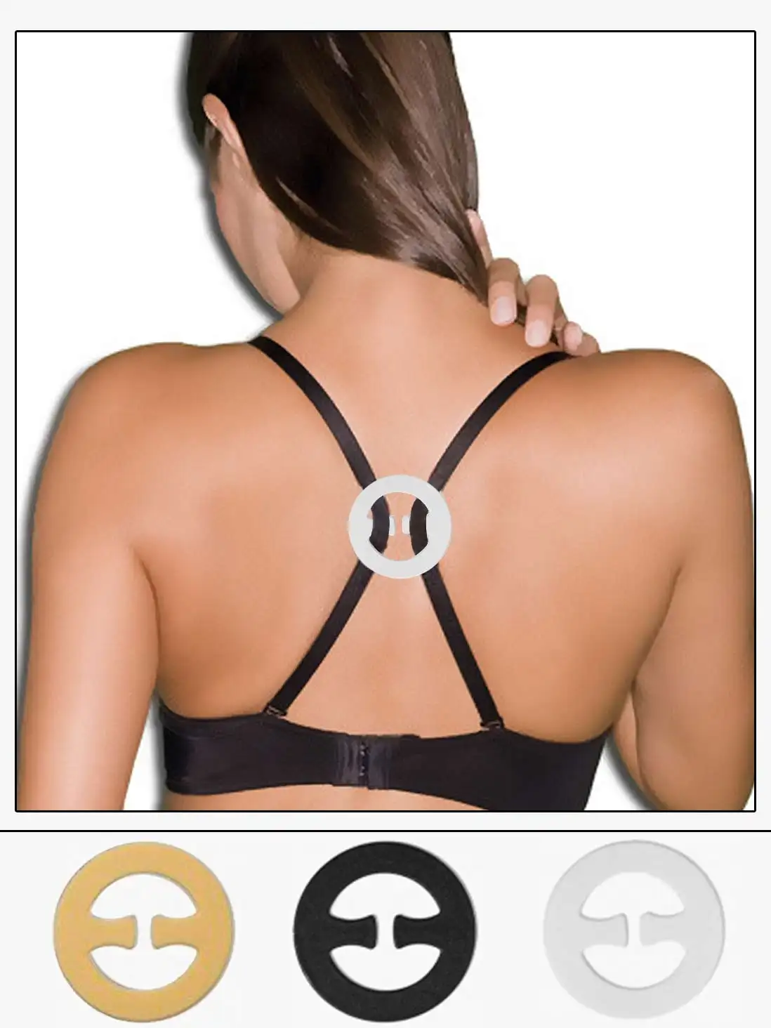 1PC fashion Oval Cleavage Control Clips Hide Bra Strap Buckle