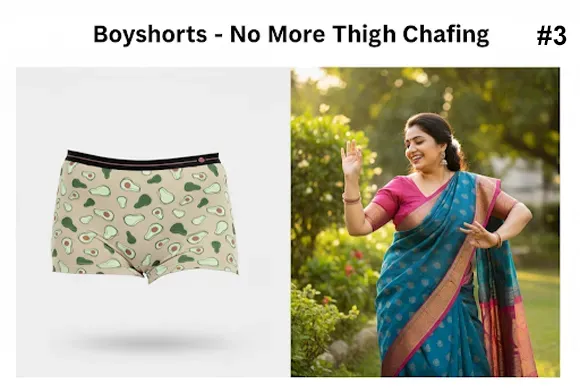 boyshorts to avoid thigh chafing under sarees