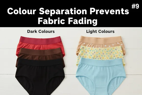 colour separation before washing to avoid panty colour fading