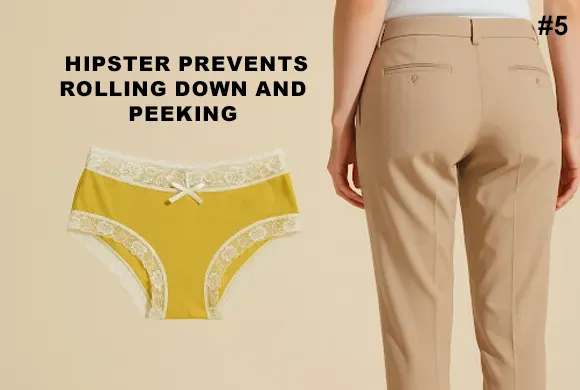 hipster panties prevents rolling down