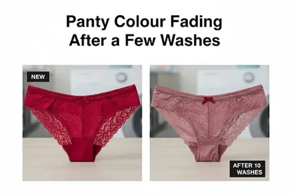panty colour fading after few washing