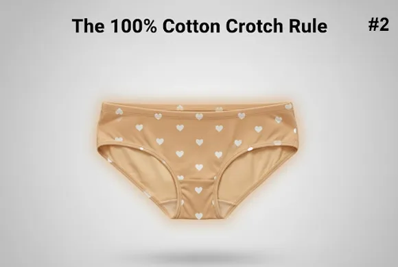 pure cotton panties to avoid discomfort in hot and humid weather