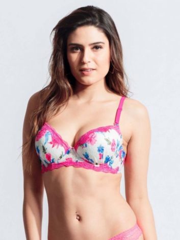 Susie-Pink-Printed-Floral-lace-Push-Up-Bra