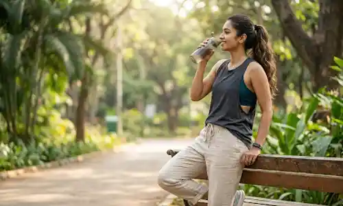 Full Coverage Sports Bra with a Relaxed Top