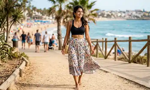 Sports Bra with a Flowy Skirt