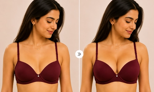 Push-up Inserts Before After Comparison