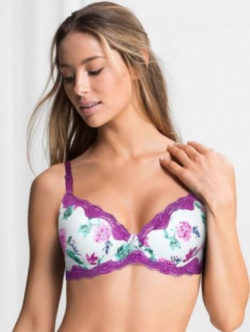 Wunderlove Sexy Polka Dot Pushup Underwired Bra