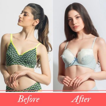 Push-up bra: Before and After Looks -Shyawayblog