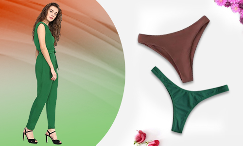 Lingerie to wear under green outfit
