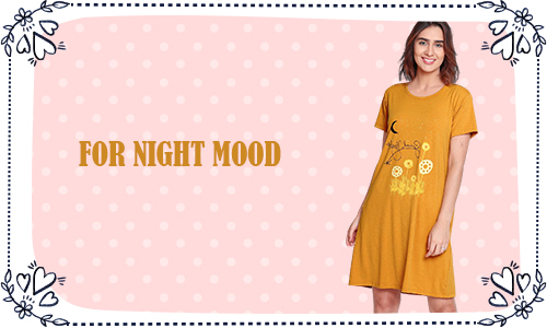 Mustard Yellow Good Night Print Nightgown