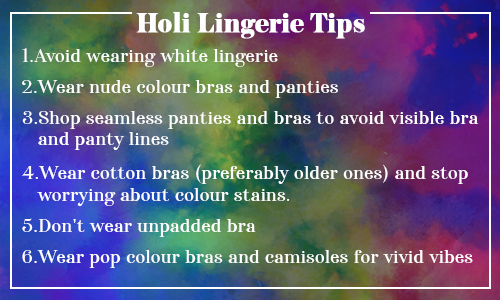 6 lingerie guides for your holi celebration