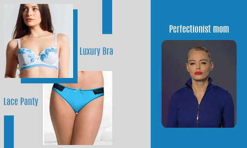 : Perfectionist mom Luxury bra and lace panties