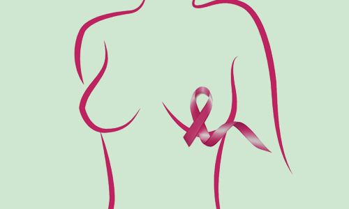 Composition of national no bra day text with pink ribbon on white