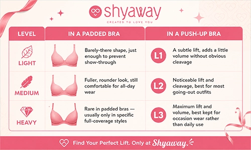 Padding Levels: Padded Bra vs Push-up Bra
