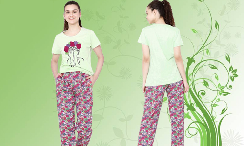 Floral Print Nightwear Pyjama Set
