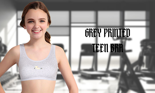 Grey Print Teen Bra For Teenage Girl
