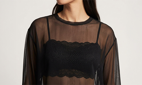 bralette for sheer top 