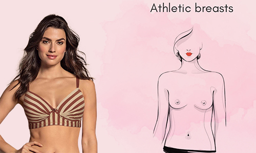 Athletic breast shape size