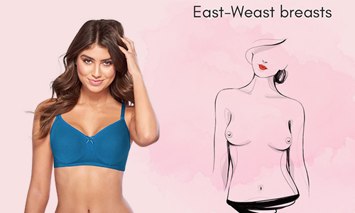 East west breast shape