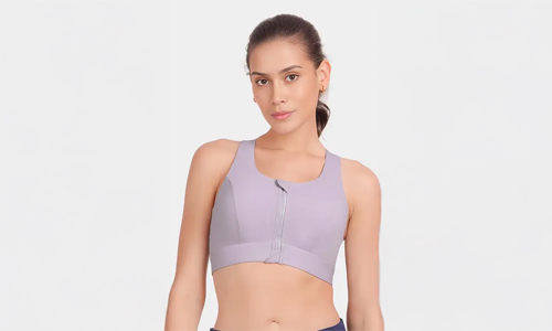 Front zipper high impact sports bra designed for maximum support and easy wear, perfect for intense workouts and active lifestyles.