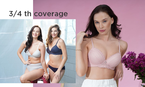 Bra coverage type : 3/4th coverage bra