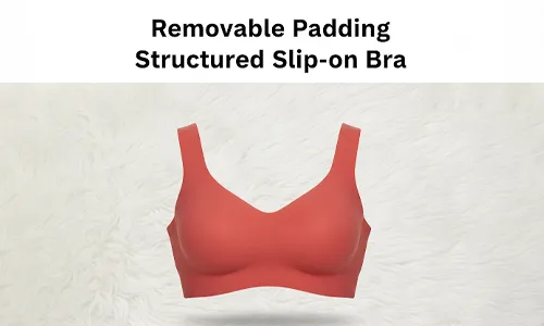 Removable Padding Structured Slip-on Bra