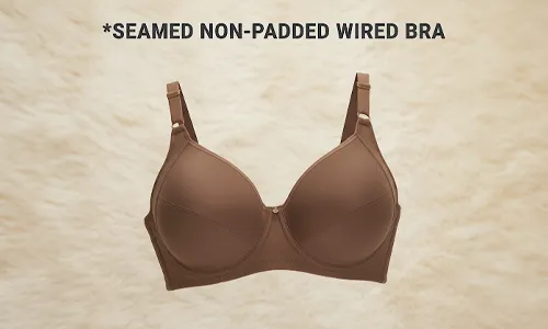Seamed non padded wired bra
