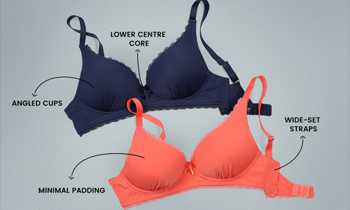 Parts of the plunge bra