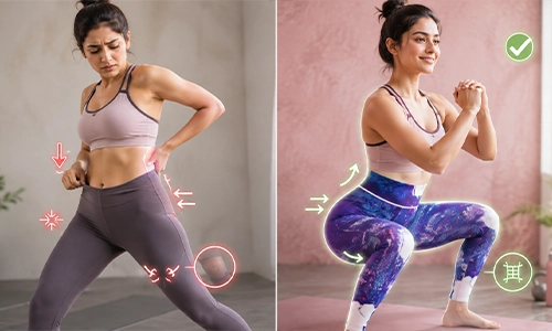 Choose leggings based on waist and hip measurements