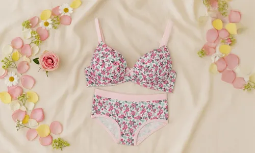 Printed Lingerie Set