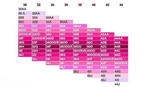 Shyaway bra sister size chart