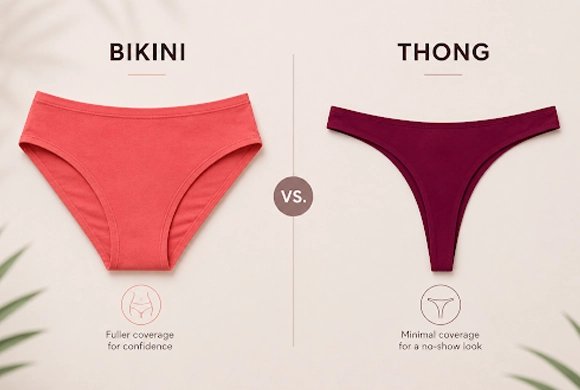 What Is the Difference Between a Bikini and Thong Underwear?