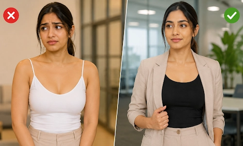 Formal Workplaces, Deep-Neckline or Thin-Strap Tanks Worn Standalone