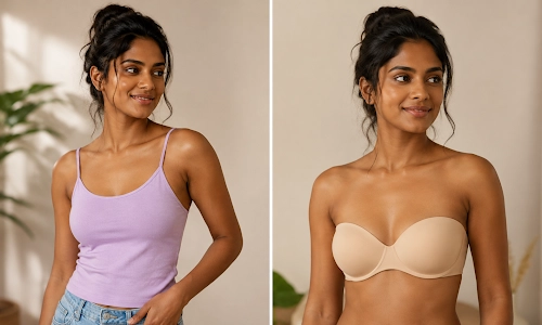 Under a Camisole-Style Tank