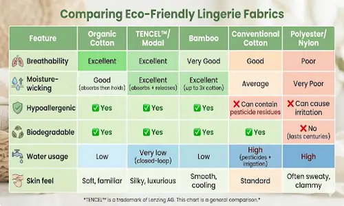 Eco-Friendly Fabrics vs Conventional Lingerie Fabrics