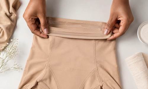 Look for Anti-Roll Shapewear with a Wide Silicone Grip Band