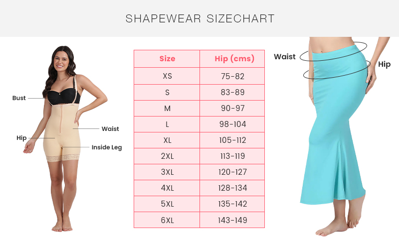 Shapewear Size Chart