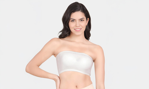 A tube bra made of viscose fabric, highlighting its softness, breathability, and comfort for everyday wear.