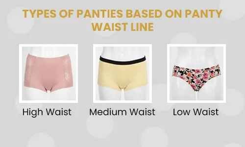 Types of panties based on panty waist line