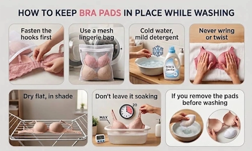 How To Keep Bra Pads In Place While Washing