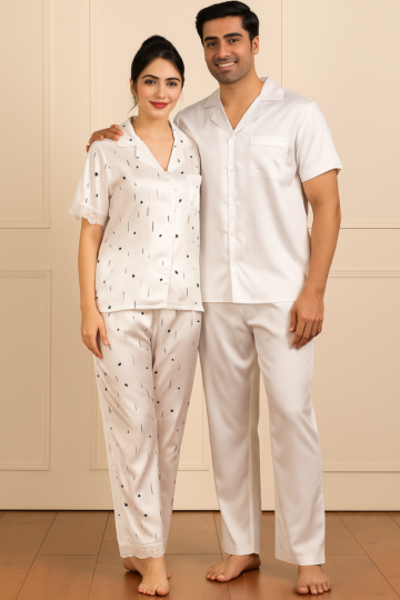 Same Colour Combo Night Suit for Couple