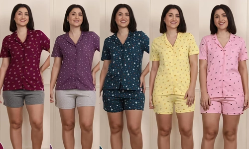 Button-down Shirt & Shorts Sets