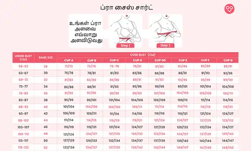 ப்ரா சைஸ் சார்ட் இஞ்ச்