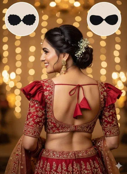 Adhesive or Stick on Bra For Deep-Back U or Scoop Blouse