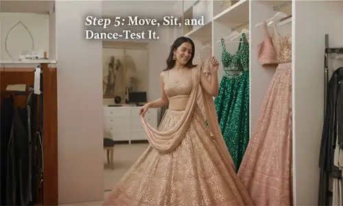 Check fitting after wearing lehenga and shapewear