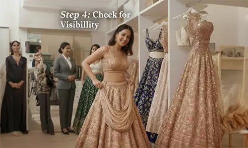 Check visibility after lehenga and shapewear