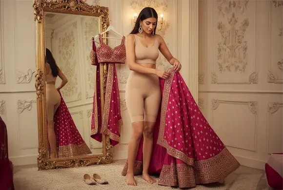 How to Wear Shapewear Under Lehenga