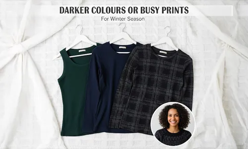 Dark colour clothe Prevents Nipple Show in Winter Outfits