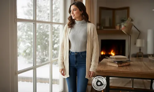 Double Layered Non Wired Bra Prevents Nipple Show in Winter Outfits