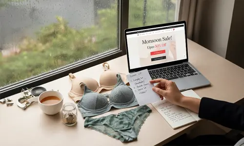 Monsoon lingerie shopping with focus on quality and budget